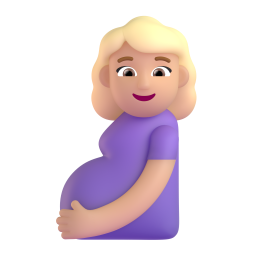 Pregnant Woman: medium-light skin tone