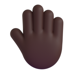 Raised Back Of Hand: dark skin tone