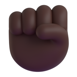 Raised Fist: dark skin tone