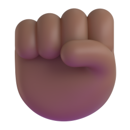 Raised Fist: medium-dark skin tone