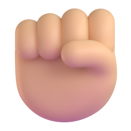 Raised Fist: medium-light skin tone