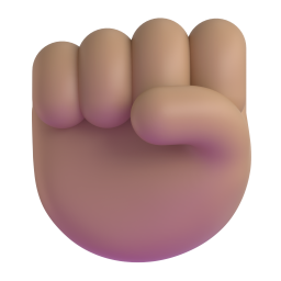 Raised Fist: medium skin tone
