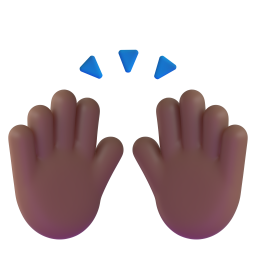Person Raising Both Hands In Celebration: medium-dark skin tone