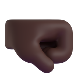 Right-Facing Fist: dark skin tone