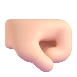 Right-Facing Fist: light skin tone