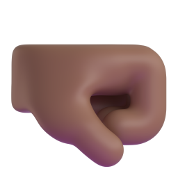 Right-Facing Fist: medium-dark skin tone