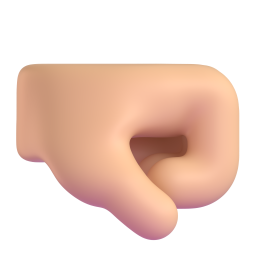 Right-Facing Fist: medium-light skin tone