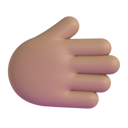Rightwards Hand: medium skin tone