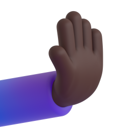 Rightwards Pushing Hand: dark skin tone
