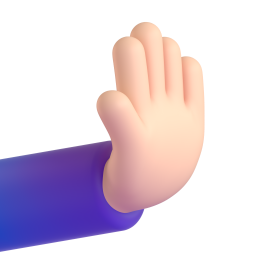Rightwards Pushing Hand: light skin tone