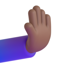 Rightwards Pushing Hand: medium-dark skin tone
