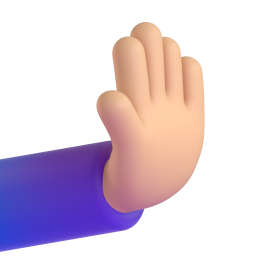 Rightwards Pushing Hand: medium-light skin tone