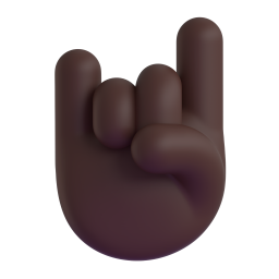 Sign Of The Horns: dark skin tone