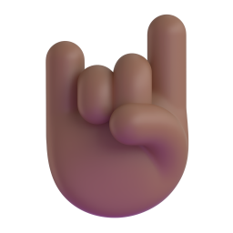 Sign Of The Horns: medium-dark skin tone