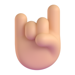 Sign Of The Horns: medium-light skin tone