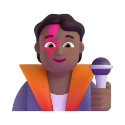 Singer: medium-dark skin tone