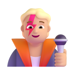 Singer: medium-light skin tone