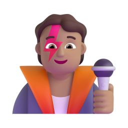 Singer: medium skin tone