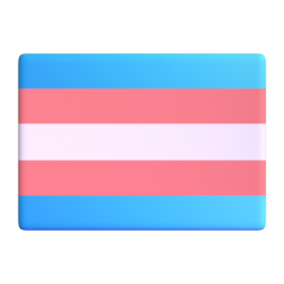TRANSGENDER FLAG 3D Emoji - High Quality 3D Rendered Emoji
