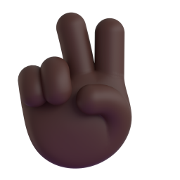 Victory Hand: dark skin tone