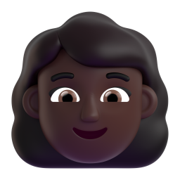 Woman: dark skin tone