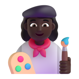 Woman Artist: dark skin tone