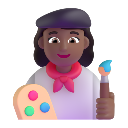 Woman Artist: medium-dark skin tone