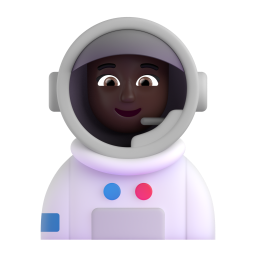 Woman Astronaut: dark skin tone