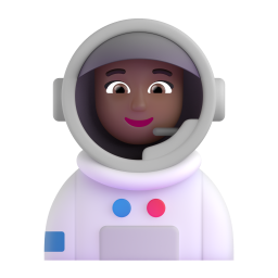 Woman Astronaut: medium-dark skin tone