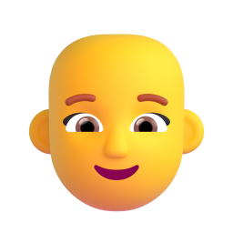 WOMAN: BALD 3D Emoji - High Quality 3D Rendered Emoji WOMAN: BALD 3D Emoji - High Quality 3D Rendered Emoji