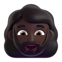 Woman: Beard: dark skin tone