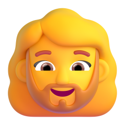 WOMAN: BEARD 3D Emoji - High Quality 3D Rendered Emoji WOMAN: BEARD 3D Emoji - High Quality 3D Rendered Emoji