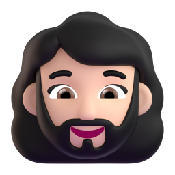 Woman: Beard: light skin tone