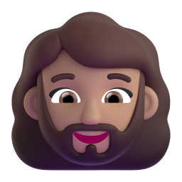 Woman: Beard: medium skin tone