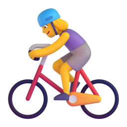 WOMAN BIKING 3D Emoji - High Quality 3D Rendered Emoji WOMAN BIKING 3D Emoji - High Quality 3D Rendered Emoji