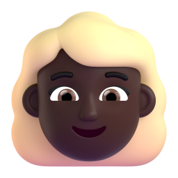 Woman: Blond Hair: dark skin tone