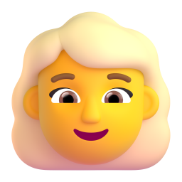 WOMAN: BLOND HAIR 3D Emoji - High Quality 3D Rendered Emoji WOMAN: BLOND HAIR 3D Emoji - High Quality 3D Rendered Emoji