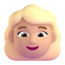 Woman: Blond Hair: medium-light skin tone
