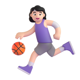 Woman Bouncing Ball: light skin tone