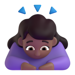 Woman Bowing: medium-dark skin tone