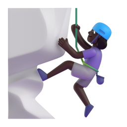 Woman Climbing: dark skin tone
