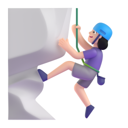 Woman Climbing: light skin tone