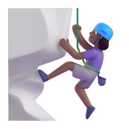 Woman Climbing: medium-dark skin tone