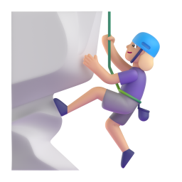 Woman Climbing: medium-light skin tone