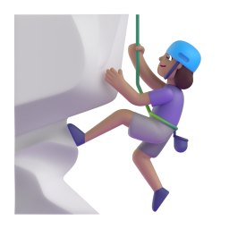 Woman Climbing: medium skin tone