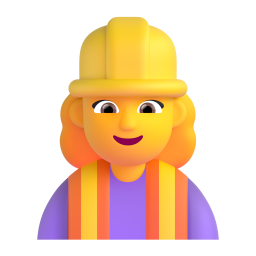 WOMAN CONSTRUCTION WORKER 3D Emoji - High Quality 3D Rendered Emoji WOMAN CONSTRUCTION WORKER 3D Emoji - High Quality 3D Rendered Emoji