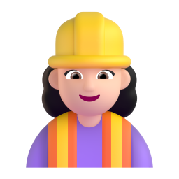 Woman Construction Worker: light skin tone