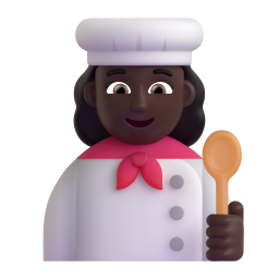 Woman Cook: dark skin tone