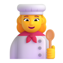WOMAN COOK 3D Emoji - High Quality 3D Rendered Emoji WOMAN COOK 3D Emoji - High Quality 3D Rendered Emoji