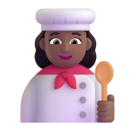 Woman Cook: medium-dark skin tone